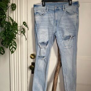 Light Blue Distressed Jeans